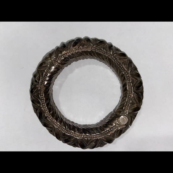 Moraccan Berber Tribal Sliver Braclet With Pin Match RARE Antique